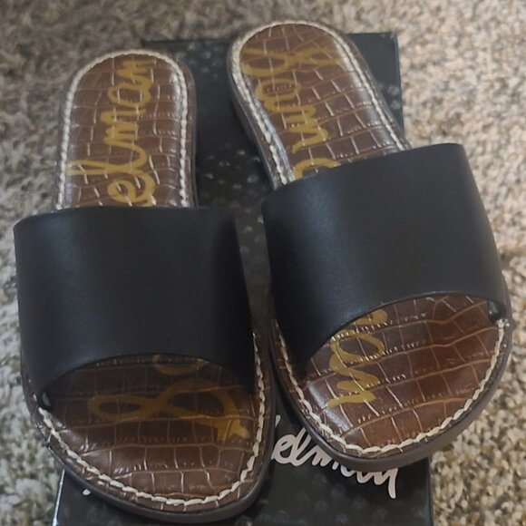 Sam Edelman Shoes - Sam Edelman Genesis Black Leather Womens Size 6/2 Brand new slides